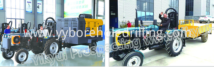 200m portable tractor type water well drilling rig 0